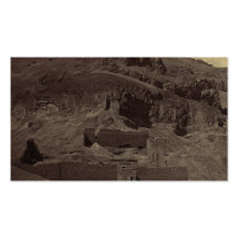 El templo talló en la ladera, Egipto circa 1856 Plantilla De Tarjeta De Visita