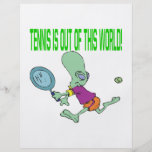 El tenis está fuera de este mundo tarjetas publicitarias
