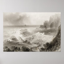 El terraplén del gigante desde arriba poster