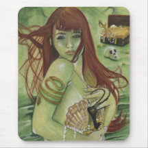 El tesoro Mousepad de la sirena Alfombrillas De Raton