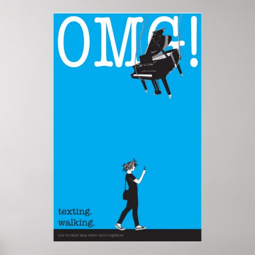 el texting. el caminar poster