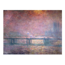 El Thames en Charing Cross, 1903 Postal