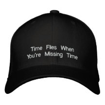El tiempo vuela cuando usted está faltando tiempo gorros bordados