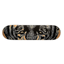 El tigre 2 de los ojos - monopatín de la bella art
