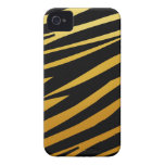El tigre de Ombre raya el modelo elegante femenino iPhone 4 Case-Mate Cobertura