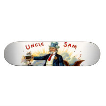 El tío Sam los E.E.U.U. señala el 4to por medio de Patineta Personalizada