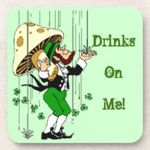 El Toadstool del Leprechaun del práctico de costa  Posavasos De Bebidas