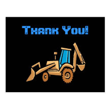 ¡el tractor de la construcción, cumpleaños le agra tarjeta postal