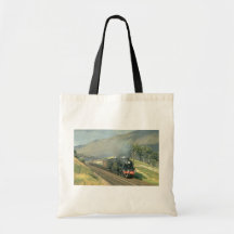 El tren por último vapor-acarreado del ferrocarril bolsas lienzo