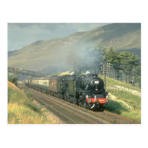 El tren por último vapor-acarreado del ferrocarril postales