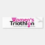 El Triathlon de las mujeres Pegatina De Parachoque
