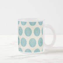 El trullo bonito Shell azul de la aguamarina vara  Tazas De Café