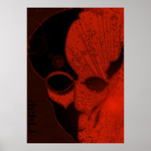 EL UN ENANO ROJO GRIS POSTER
