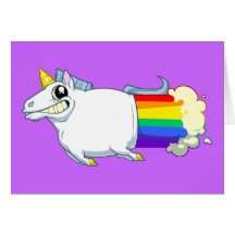El unicornio Farts tarjeta de felicitación
