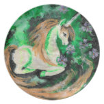 El unicornio pintado dedo plato