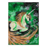El unicornio pintado dedo tarjeta