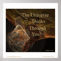 El universo piensa a través de usted posters