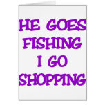 Él va pescando yo va a hacer compras tarjetas