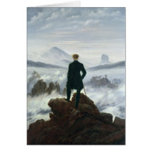 El vagabundo sobre el mar de la niebla, 1818 tarjeta