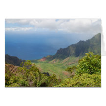 El valle de Kalalau pasa por alto Tarjetas