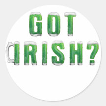 ¿El verde consiguió irlandés? Pegatina Redonda