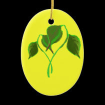 El verde deja el ornamento adornos