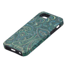 El verde entona el modelo adornado de Paisley del  iPhone 5 Case-Mate Coberturas