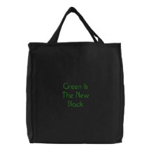 El verde es el nuevo negro bolsa bordada