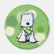 El verde puntea el imán del perro de Westie