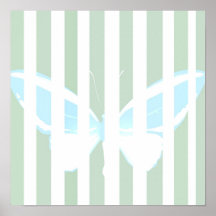El verde raya el poster de la mariposa