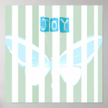 El verde raya el poster de la mariposa de la alegr