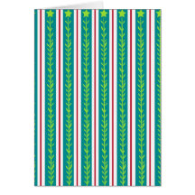El verde raya la flora tarjeta