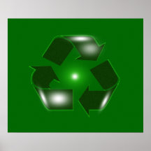 El verde recicla la impresión enorme del poster de