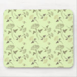 El verde suave florece Mousepad Tapete De Ratones