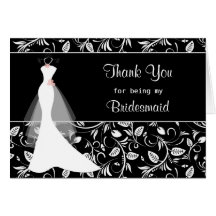 El vestido de boda, damasco en negro le agradece c felicitación