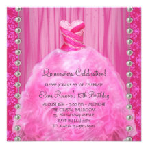 El vestido de fiesta gotea la invitación de Quince