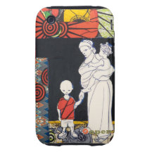 El vestido III de mi mamá dulce de J. Kabinda iPhone 3 Tough Funda