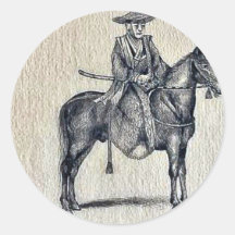 El viajar a caballo Ukiyo-e. Pegatina