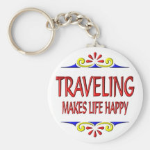 El viajar hace vida feliz llavero personalizado