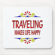 El viajar hace vida feliz tapetes de ratón