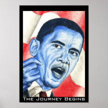 El viaje comienza…. Presidente Barack Obama Posters