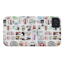 El viaje sella la caja del teléfono del modelo iPhone 4 Case-Mate cobertura