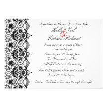 el victorian, boda, invita, rojo, negro, blanco, c anuncio