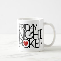 El viernes por la noche póker tazas de café
