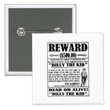 El vintage Billy el niño quiso el poster Pin