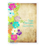 El vintage de PixDezines/el hibisco leis/luau 5x7  invitaciones