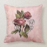 El vintage doró la almohada de los rosas almohadas