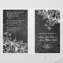 El vintage elegante del programa del boda remolina tarjetón
