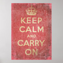 El vintage guarda calma y lleva poster