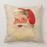 El vintage Papá Noel hace frente a la almohada